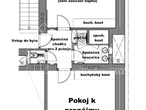 Pronájem pokoje, Praha - Kobylisy, Střelničná, 22 m2