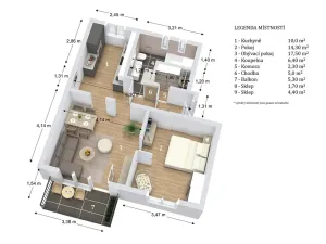 Prodej bytu 2+1, Boskovice, Na Vyhlídce, 55 m2