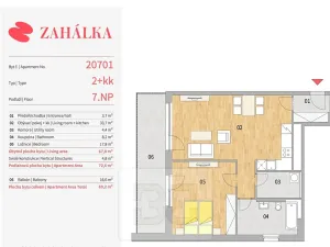 Pronájem bytu 2+kk, Praha - Modřany, Mezi vodami, 72 m2