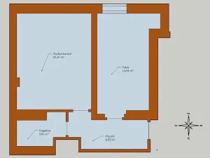 Pronájem bytu 2+kk, Praha - Michle, Pobočná, 44 m2