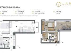 Prodej bytu 2+1, Byšice, Mladoboleslavská, 54 m2