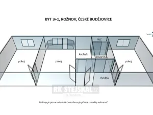 Pronájem bytu 3+1, České Budějovice - České Budějovice 7, Antala Staška, 69 m2
