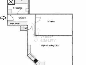 Pronájem bytu 2+kk, Praha - Vršovice, Smolenská, 50 m2