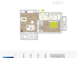 Pronájem bytu 2+kk, Horoměřice, T. G. Masaryka, 55 m2