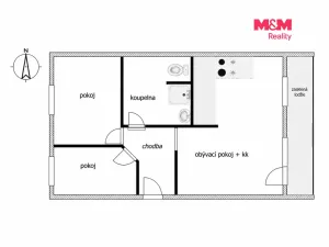 Prodej bytu 3+kk, Praha - Prosek, Veltruská, 54 m2