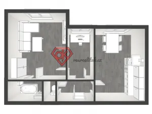 Pronájem bytu 2+1, Ústí nad Orlicí, T. G. Masaryka, 52 m2