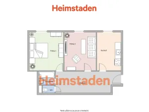 Pronájem bytu 2+1, Havířov - Město, Nerudova, 56 m2