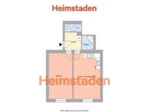 Pronájem bytu 2+kk, Ostrava - Moravská Ostrava, Veleslavínova, 53 m2