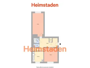 Pronájem bytu 2+1, Ostrava - Poruba, Hlavní třída, 59 m2