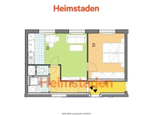 Pronájem bytu 2+kk, Frýdek-Místek - Frýdek, Nad Stadionem, 39 m2
