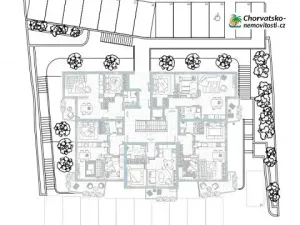 Prodej bytu 2+kk, Klenovica, Chorvatsko, 46 m2