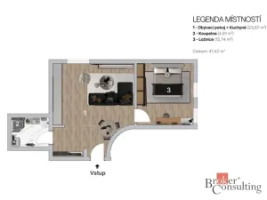Prodej bytu 2+kk, Ostrava - Slezská Ostrava, Na Jánské, 41 m2