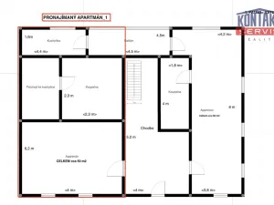 Pronájem bytu 1+kk, Prachatice - Oseky, 50 m2