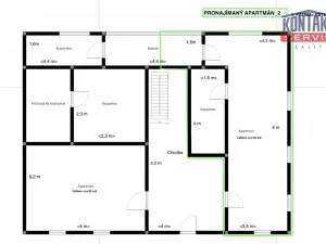 Pronájem bytu 1+kk, Prachatice - Oseky, 50 m2