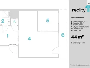 Prodej bytu 1+1, Poděbrady - Poděbrady III, Kunštátská, 44 m2