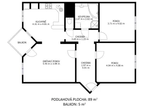 Pronájem bytu 3+kk, Moravské Budějovice, Na Výsluní, 89 m2