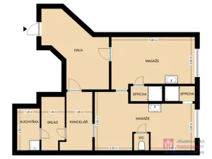 Pronájem obchodního prostoru, Hustopeče, Bratislavská, 71 m2