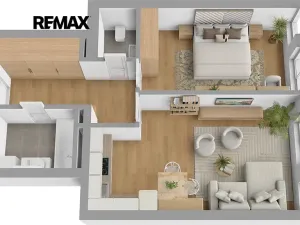 Pronájem bytu 2+kk, Slaný, Kybalova, 56 m2