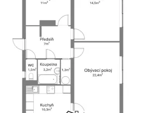Pronájem bytu 3+1, Milín, Mírová, 79 m2