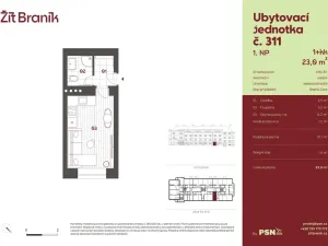 Prodej bytu 1+kk, Praha, Ke Krči, 20 m2