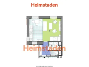 Pronájem bytu 1+kk, Havířov - Město, Jana Wericha, 31 m2