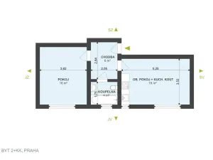 Prodej bytu 2+kk, Praha, Dolnoměcholupská, 45 m2