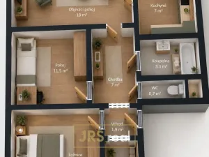 Prodej bytu 3+1, Veselí nad Moravou, Hutník, 67 m2