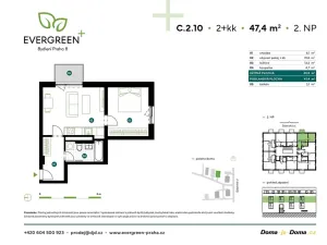 Prodej bytu 2+kk, Praha - Ďáblice, Ďáblická, 47 m2