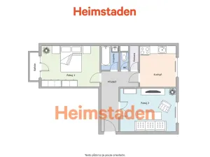 Pronájem bytu 2+1, Ostrava - Mariánské Hory, Zelená, 57 m2