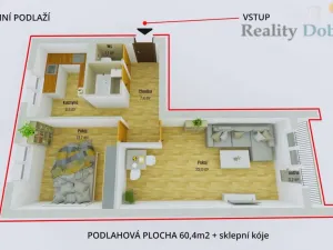 Pronájem bytu 2+1, Ostrava, Jiřího Trnky, 60 m2
