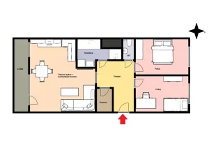 Pronájem bytu 3+kk, Odolena Voda, Československé armády, 76 m2