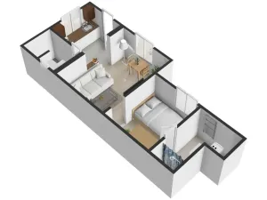 Pronájem bytu 2+kk, Chýnice, Mlejnská, 33 m2
