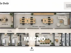 Pronájem kanceláře, Králův Dvůr, Tovární, 370 m2