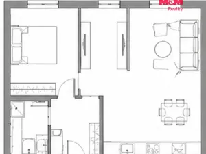 Prodej bytu 2+kk, Hostomice - Bezdědice, 52 m2