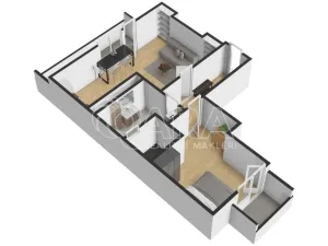 Pronájem bytu 2+kk, Praha - Bubeneč, Ve struhách, 45 m2
