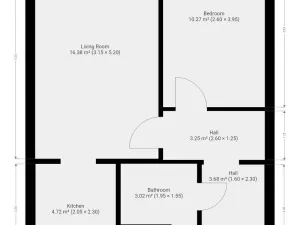 Pronájem bytu 2+kk, Praha, Ciolkovského, 42 m2