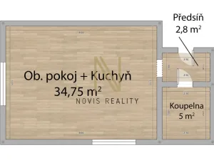Pronájem bytu 1+kk, Plzeň, Guldenerova, 42 m2
