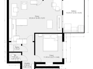 Pronájem bytu 2+kk, Brno, U Červeného mlýna, 59 m2