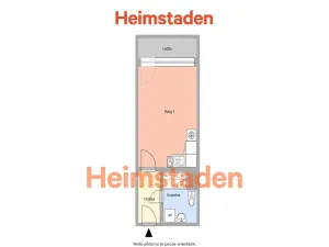 Pronájem bytu 1+kk, Ostrava - Výškovice, Výškovická, 27 m2