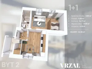 Prodej bytu 2+kk, Nýrsko, 41 m2