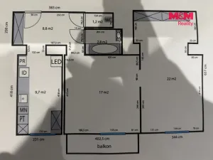 Prodej bytu 2+1, Ostrava - Poruba, nábřeží Svazu protifašistických bojovníků, 60 m2