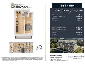 Prodej bytu 2+kk, České Budějovice, Jírovcova, 60 m2