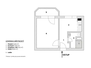 Prodej bytu 1+1, Boskovice, Mánesova, 33 m2