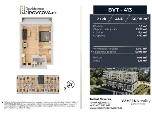 Prodej bytu 2+kk, České Budějovice, Jírovcova, 60 m2
