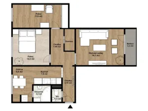 Pronájem bytu 3+1, Olomouc - Povel, Heleny Malířové, 72 m2
