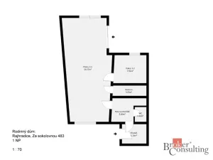 Prodej rodinného domu, Rajhradice, Za Sokolovnou, 120 m2
