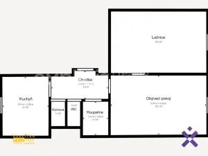 Prodej bytu 2+1, Zlín, Sokolská, 55 m2