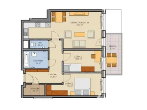 Prodej bytu 3+kk, Praha - Hlubočepy, Hugo Haase, 78 m2