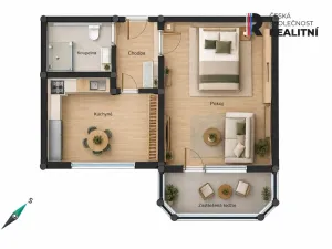 Prodej bytu 1+1, Otrokovice, Svobodova, 31 m2