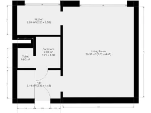 Pronájem bytu 1+kk, Praha - Prosek, Bílinská, 26 m2